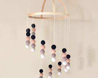 Felt Pom Baby Mobile