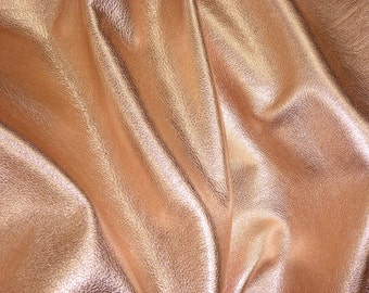 ROSE GOLD Pebbled Metallic 12"x12" soft cowhide - Shows the Grain Leather 3-3.25 oz / 1.2-1.3 mm PeggySueAlso™ E4100-01 Full hides available
