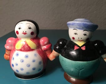 Vintage salt and pepper shakers made in Japan