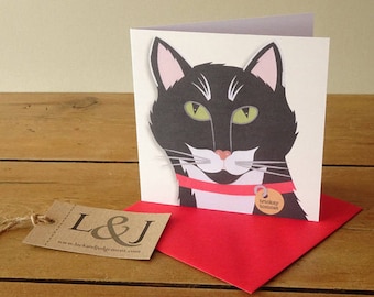 Cat Greeting Card, Cat Cards, Cute Cat Card, Crazy Cat Lady, Cat Lover Gift, Cute Cat, Black Cat, Cat Lover Card, Pet Card, Funny Cat Card