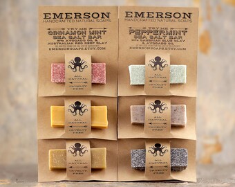 100% Natural Soap Samples • Vegan Soap, Palm Free Soap, All Natural Soap, Gift for Her, Gift for Him, Soap Sample Pack, Zero Waste