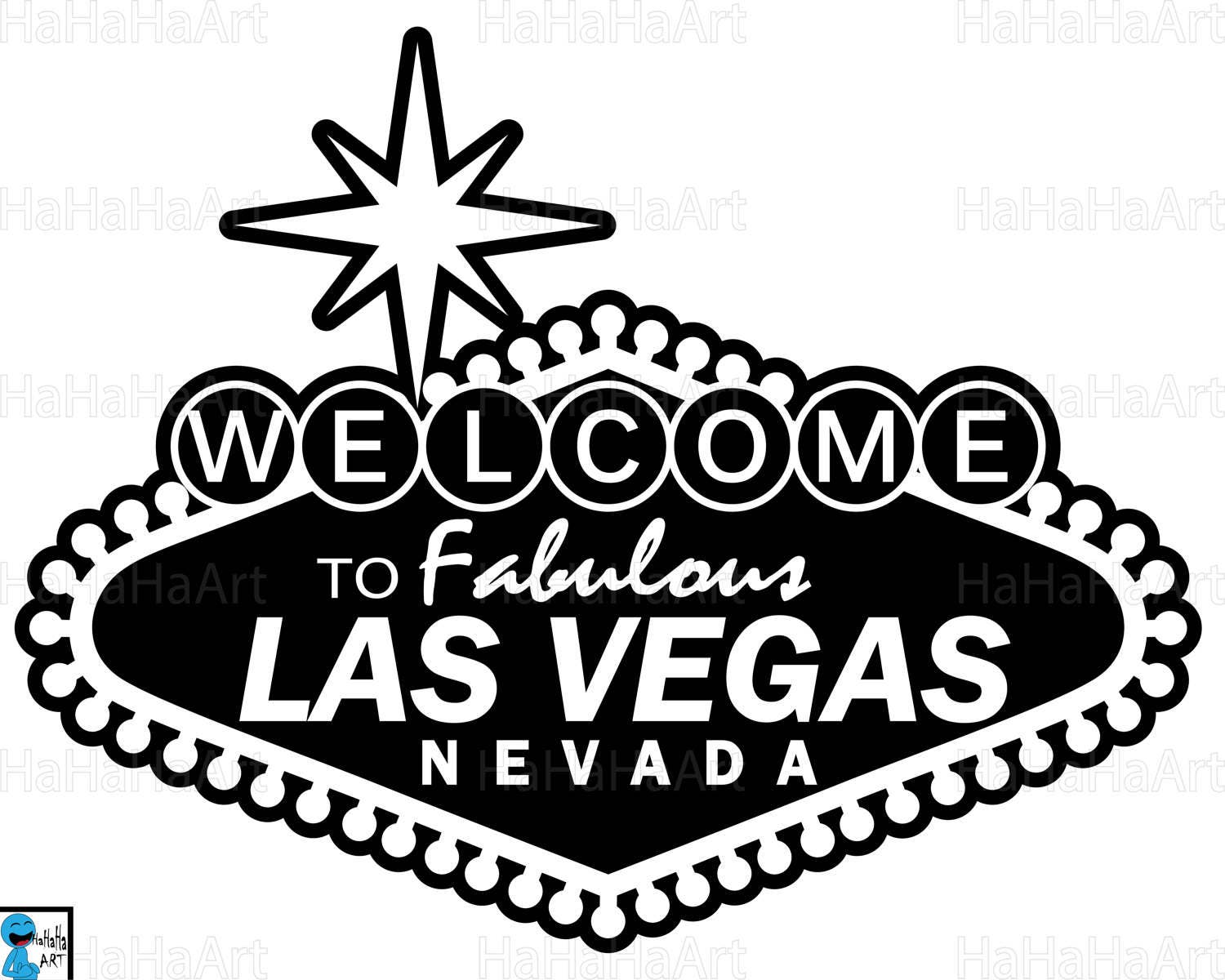 Las Vegas sign Clipart / Cutting Files Svg Png Jpg Dxf