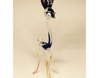 Vintage Hand Blown Glass Doe