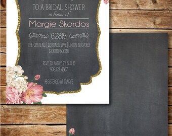 Vintage Bridal Shower Invitation