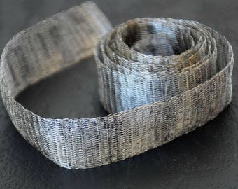 Titanium Tubular Mesh Ribbon. Mesh Wire. Titanium Mesh. Wire Lace . Silver. 1 mt. Ribbon Supplies- NC 009
