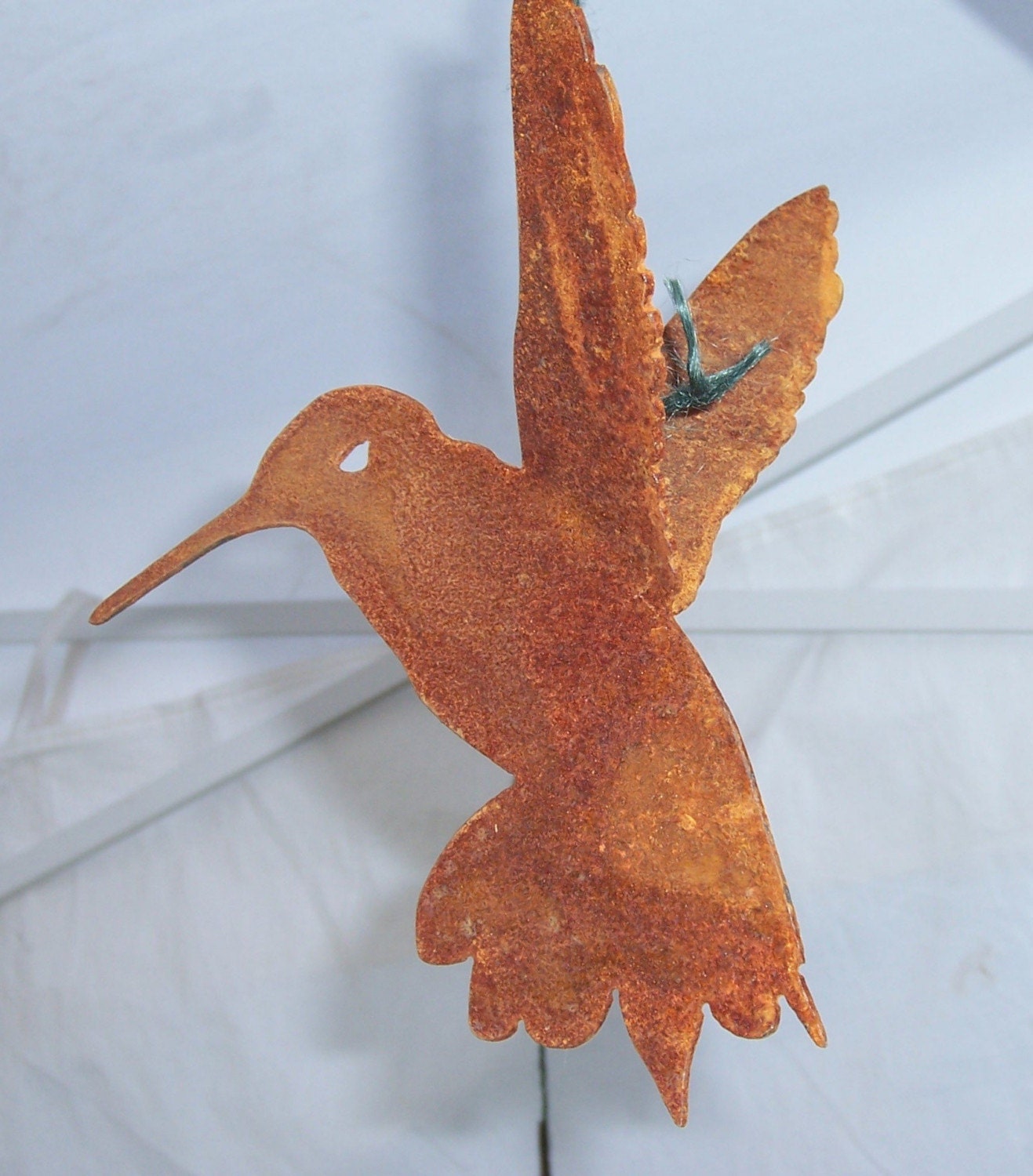 Rusty Metal Hummingbird metal bird sculpture metal yard art