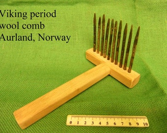set of 2 viking wool carding combs Aurland norway