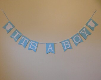 It's a Boy Banner - Blue and White
