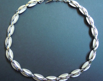 Trifari Silver Necklace Choker Vintage