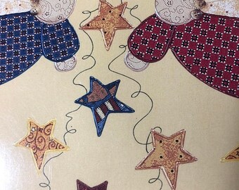 APRILSALE Vintage, 1995, Star Catcher, Country Borders, What's Now, 72110 Iron on Fabric Appliqué Kit