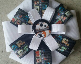Star Wars Hair Bow. BB8 Hair Clip.
