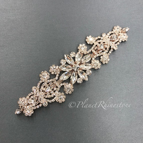 Rose Gold Rhinestone Applique #0510