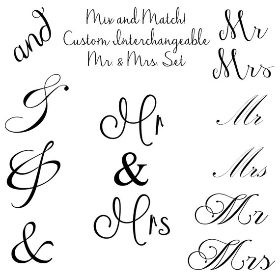 INSTANT DOWNLOAD Mr and Mrs Word Art Overlays and Free Gift