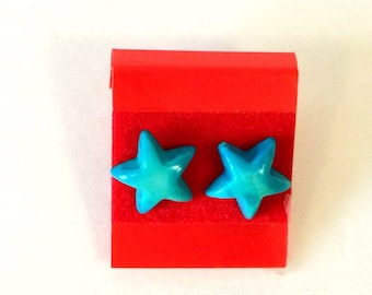Retro Plastic Star Earrings