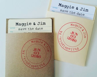 Library Card - Save the Date - Pack of 10