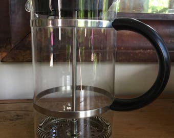 Vintage BODUM Bistro French Press Coffee Maker 6 - Classic Black - Made in DENMARK