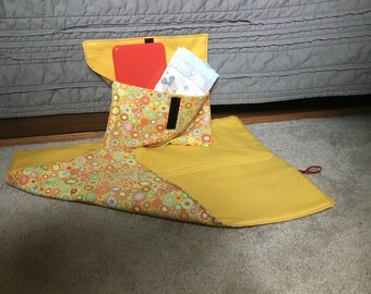 Roll Up Changing Pad and Diaper Clutch Tote