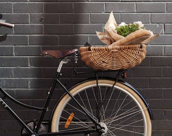 Handwoven bicycle basket, Wicker bike baskets, Front bike basket, Rear bike basket, Ethically produced, Bike basket, Basket for bike,