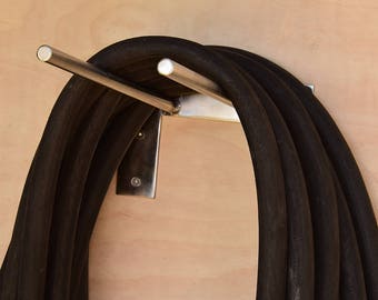 Modern Hose Rack, Minimal outdoor hose holder, Stainless Steel Hose Holder