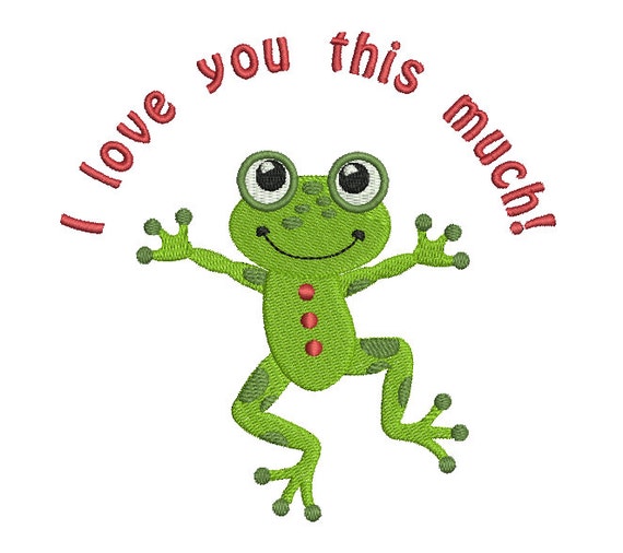 Download Cute Frog Machine Embroidery Design Fill Stitch Happy Frog