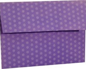 SALE 25 Purple Gum Drop Polka Dot A-7 5X7 Envelope 5-1/4 x 7-1/4 Envelope