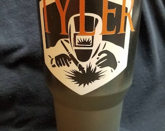 Welding Themed Tumbler - Customized with Name