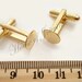12 Pair (24 pieces) Cufflinks with 10mm Glue Pad GOLD Plate
