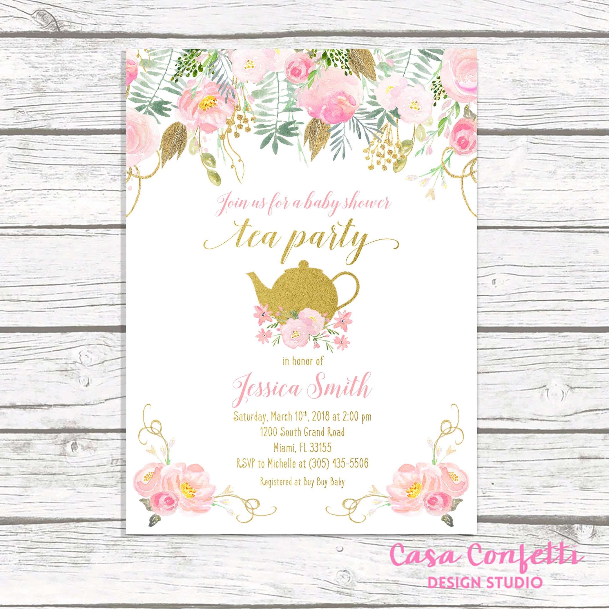 invitations to a tea party
