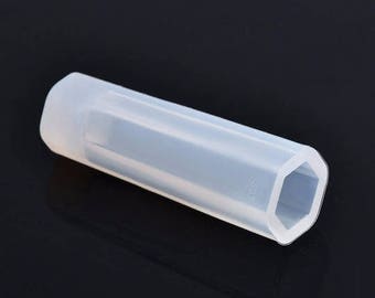 1 pc Hexagon Silicone Resin Mold, Resin Silicone Mold, Pendant Resin Mold, Tube Silicone Mold, Silicone Mould, USA Seller