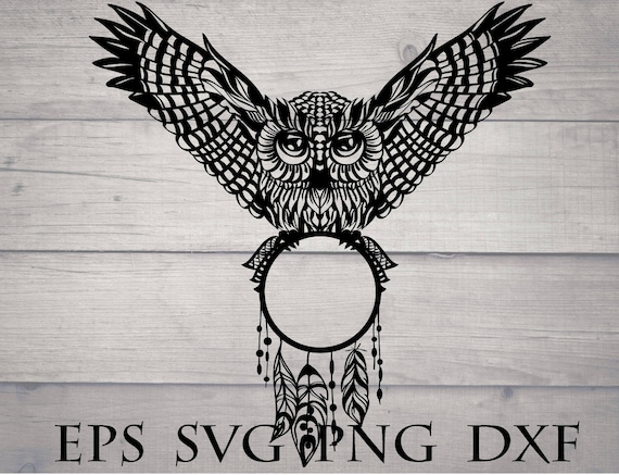 Download Owl monogram svg / owl mandala zentangle svg owl clipart png
