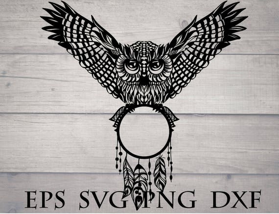 Download Owl monogram svg / owl mandala zentangle svg owl clipart png