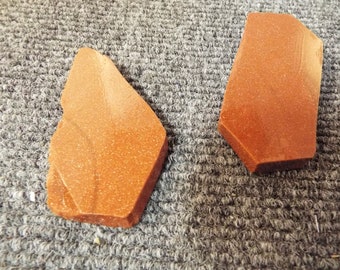 2 Red Gold Stone Slabs