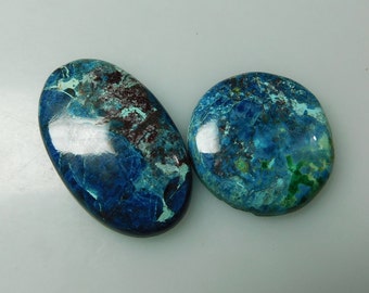 67 Ct 100% Natural shetukite 2 pc oval round shetukite from peru