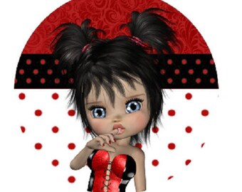 20mm cabochon miss lolita Gothic