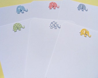 Baby Gift Thank You Cards - Baby Shower Thank You Cards - Baby Elephant Cards - Polka dot baby elephant thank you cards - bepc