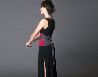 Dual color Obi belt, Wrap belt, Wide belt, Wrap top, Waist belt, Corset, Waist cincher, Cloth belt, Japanese clothing, gift for her