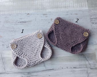 ON SALE! Newborn diaper covers,diaper cover,knit,knit diaper cover,baby diaper cover,photo prop,button