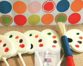 Painter's palette lollipops (12)