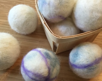 Natural Dryer Balls - Set of 3 - 75%Alpaca; 25/Wool - Cruelty Free + Eco Friendly Natural Fibers