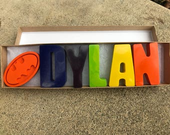 Personalized Toddler Gift // Personalized Gift // Name Crayons // Letter Crayons // Crayon Party Favor // Rainbow Crayon // Alphabet Crayons