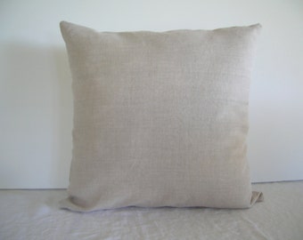 Natural Linen 18x18 Pillow Cover