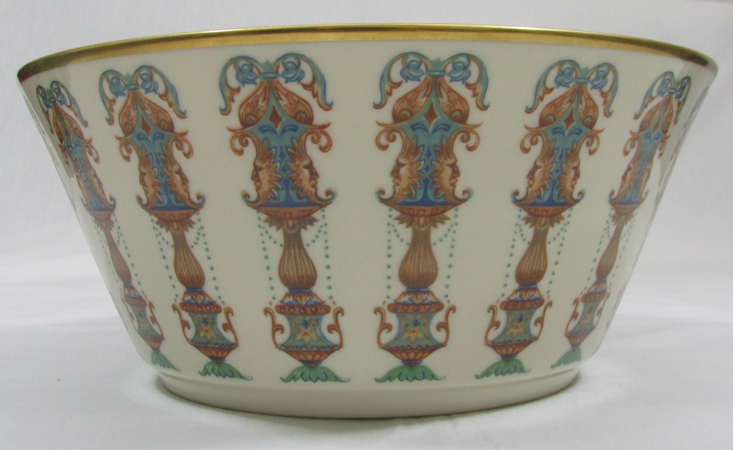 Vintage Lenox Lido Large Serving Bowl with 24K Gold Trim