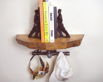 reclaimed wood shelf towel bar shelf rustic shelf bathroom