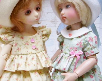 PDF Pattern for 12" Kish or BJD, Ruffled Dress and Hat