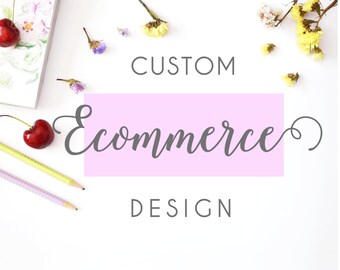 Custom ecommerce website design, wordpress theme, web design with shopping cart