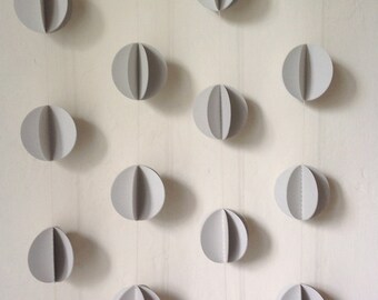 3D Paper Garland - Pom Pom - Wedding Decoration- Paper Decoration - Wedding Garland - Choose Your Color and Length