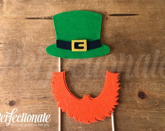 Leprechaun Props | Leprechaun Hat | St Patricks Prop | Leprechaun Beard | Photo Booth Prop