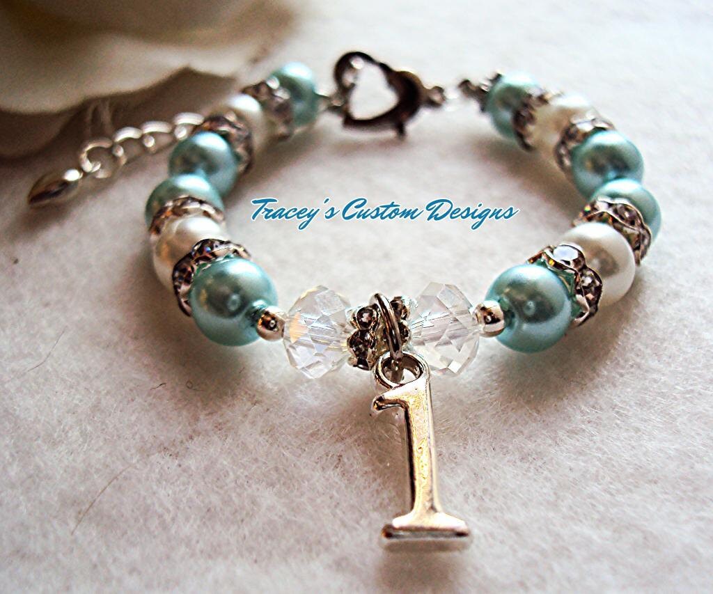 Stunning Baby's First Birthday Keepsake Bracelet Custom