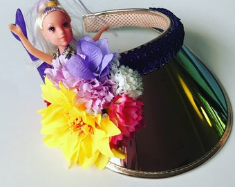 Mermaid Doll Metallic Head Visor Flower Crown Festival Head Piece