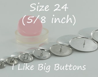 100 WIRE BACK Size 24 (5/8 Inch) Fabric Cover Buttons/Button (Ships from the USA) Use to make Fabric Covered Buttons